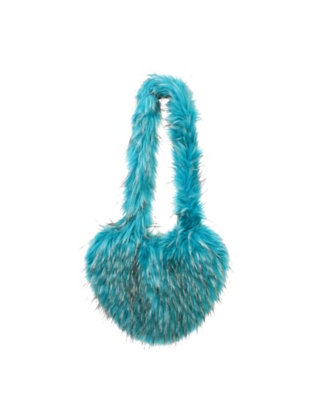 Faux Fur Heart Shaped Crossbody Shoulder Bag Fluffy Y2K Handbag